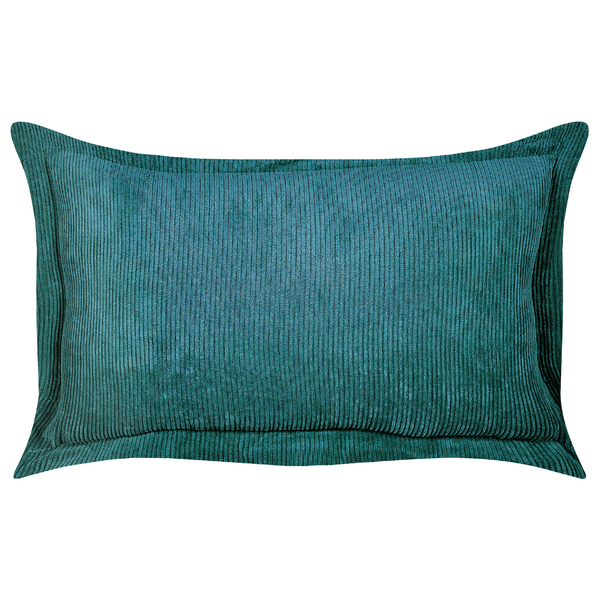 Dekokissen 2er Set ZINNIA Cord 47 x 27 cm Blaugrün Ohne Muster