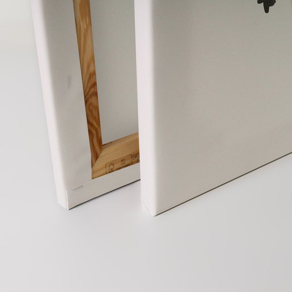 Leere Leinwand auf einem Holzrahmen