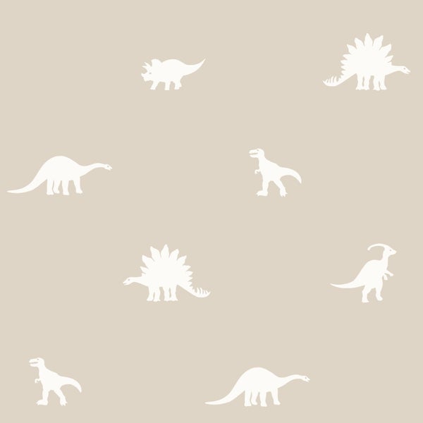 ESTAhome Tapete Dinosaurier Beige - 53 cm x 10.05 m - 139508