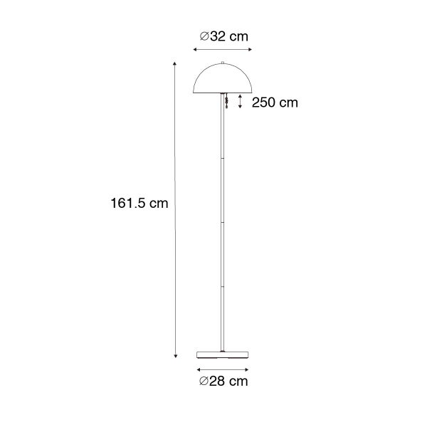 QAZQA - Modern AußenStehleuchte I Stehlampe I Standleuchte I Lampe I Leuchte dunkelbronze wiederaufladbar 3-stufig dimmbar - Keira Touch-funktion Dimmer I Dimmbar I Außenbeleuchtung - Kunststoff Rund