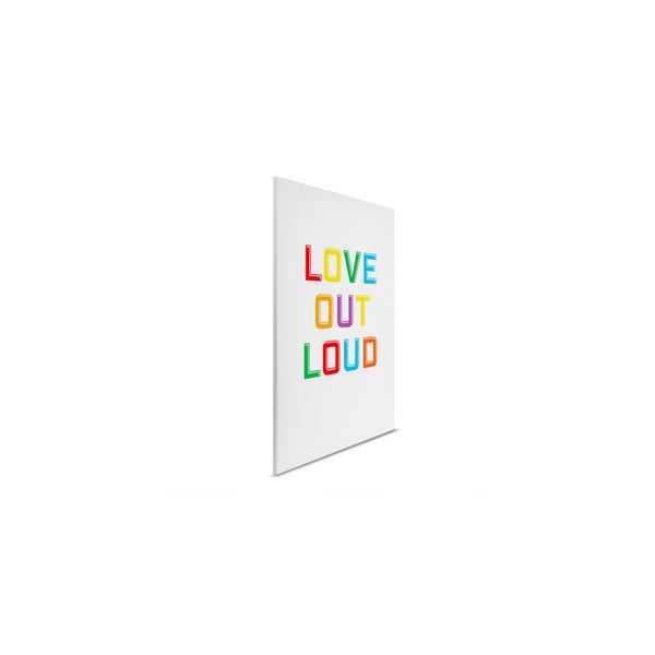 Dekoration mit dem Schriftzug Liebe laut