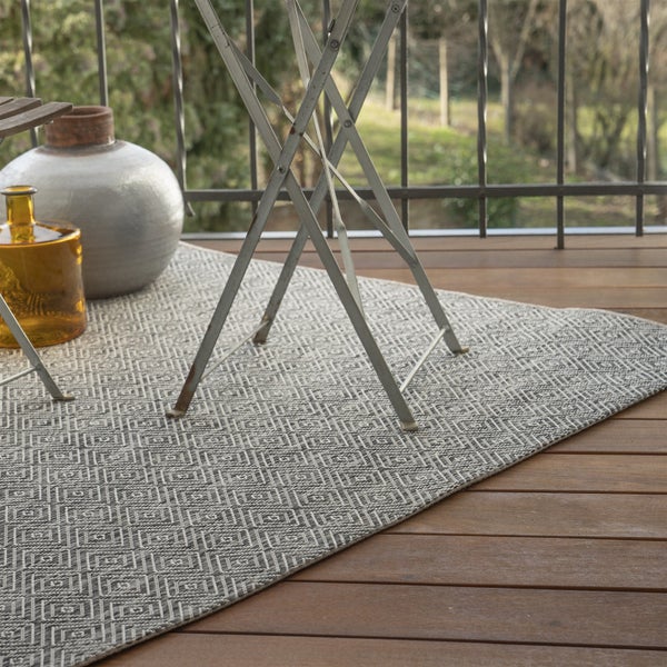 Kurzflor Teppich Lucan Grau Orientalisch 160 x 230 cm