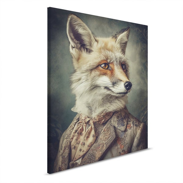 Dekoratives Wandbild mit Fuchs im historischen Stil