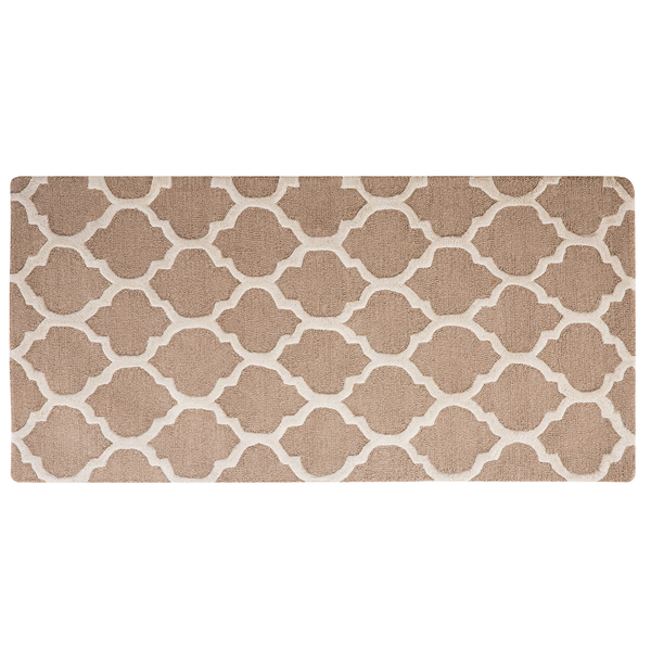 Teppich ERBAA Beige 80 x 150 cm Wolle