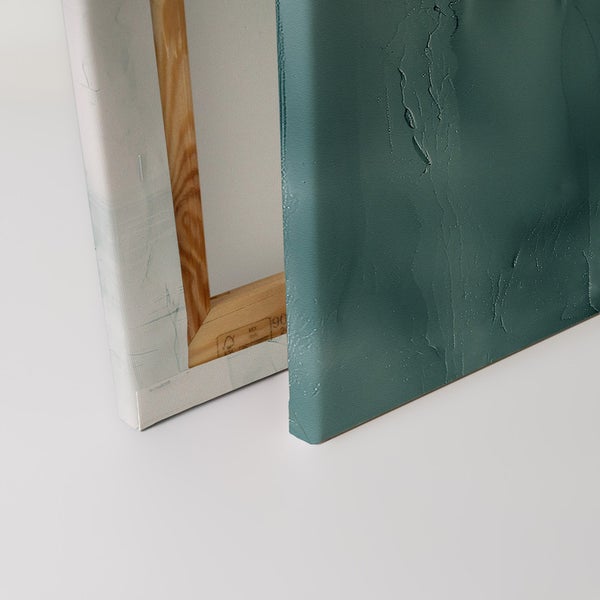 Detailansicht einer Leinwand mit Holzrahmen