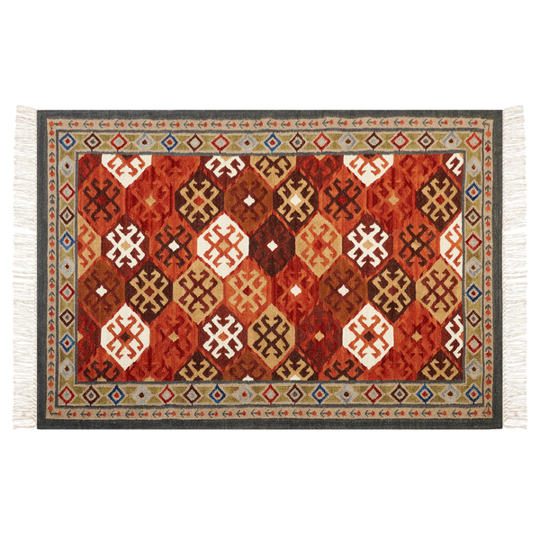 Teppich URTSADZOR Bunt 140 x 200 cm Wolle Kelim