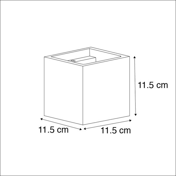 Industrielle Wandleuchte Beton mit Lichteffekt - Box