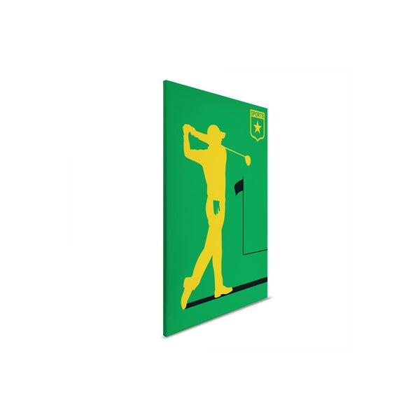 Leinwandbild mit Golfspieler-Motiv
