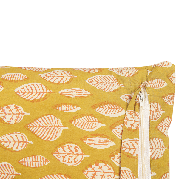 Dekokissen 2er Set GINNALA Baumwolle 45 x 45 cm Gelb Pflanzenmuster