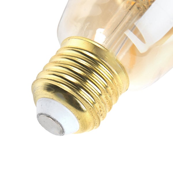 Nahaufnahme einer Glühbirne mit E27-Sockel