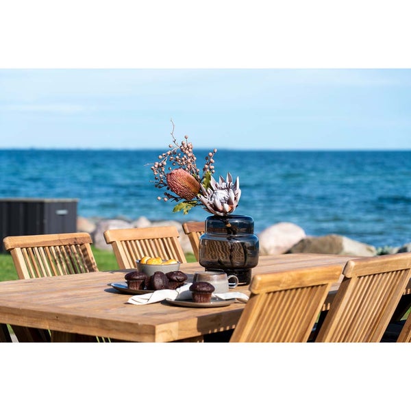 Volos Gartentisch Teak. 100 X 240 X 75 cm