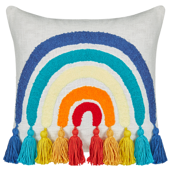 Dekokissen Regenbogenmotiv Baumwolle bunt 45 x 45 cm 2er Set DORSTENIA