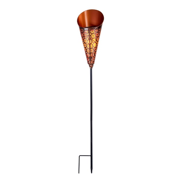 Gartenstecker mit Blumenmuster