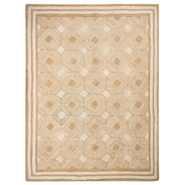 Teppich MENGEN 300 x 400 cm Jute Beige