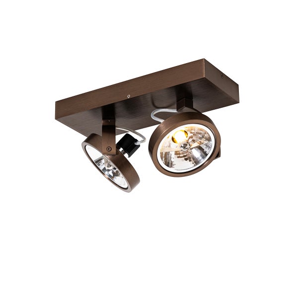 Design-Spot dunkelbronze verstellbar 2-flammig - Go