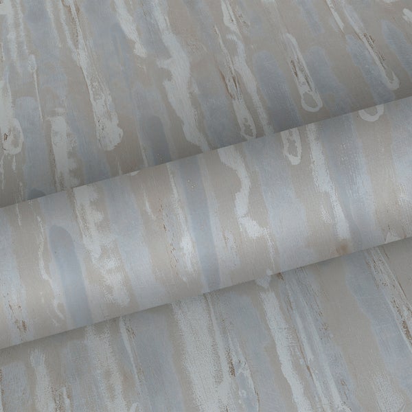 Sanders und Sanders Tapete Holzoptik Blaugrau - 53 cm x 10 m - 640068