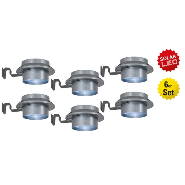 Sechs Solar LED Leuchten für den Aussenbereich