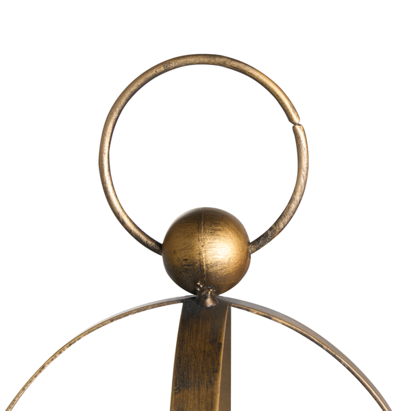 Dekorative Metallskulptur mit Kugel und Kreis