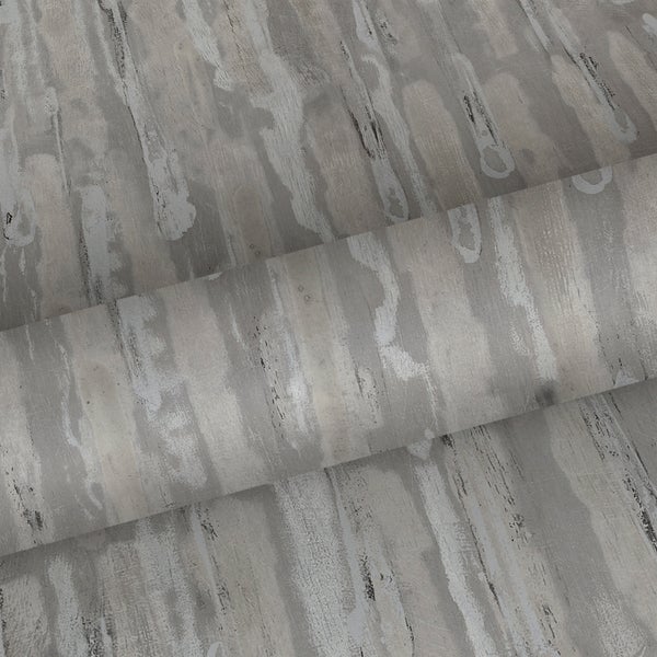 Sanders und Sanders Tapete Holzoptik Dunkelgrau - 53 cm x 10 m - 640067