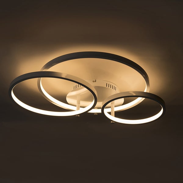 Moderne Deckenleuchte weiß inkl. LED und Dimmer Rondas