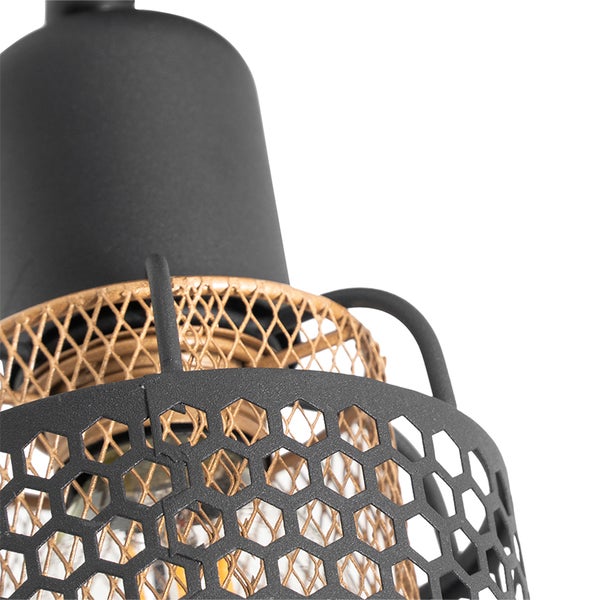 Design-Deckenleuchte Schwarz mit Gold - Noud