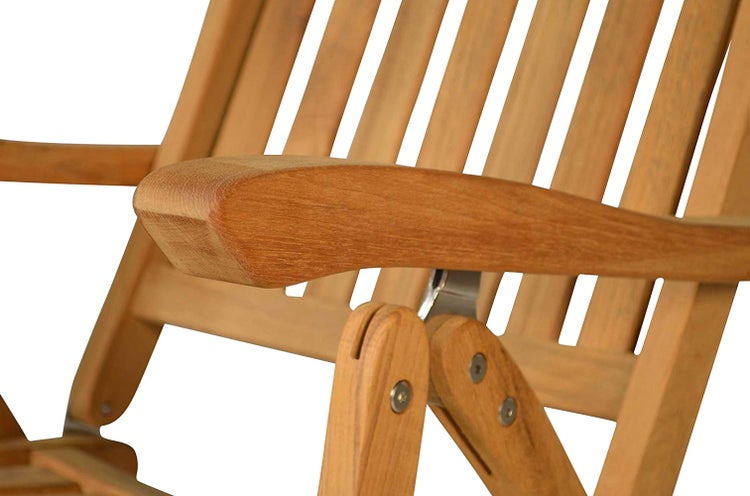 Teak Hochlehner Pisa für Garten wetterfest klappbar verstellbar