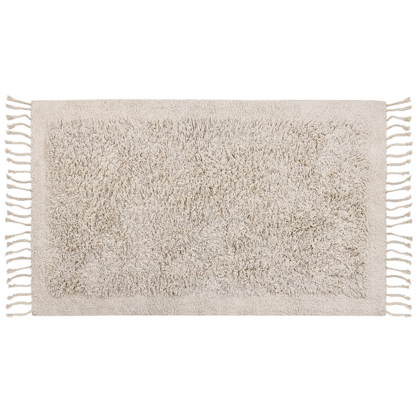Teppich BITLIS Hellbeige 80 x 150 cm Baumwolle