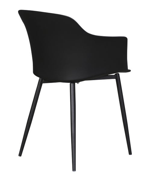 Gira 1 x Gartenstuhl, schwarz/schwarz. 2er Set