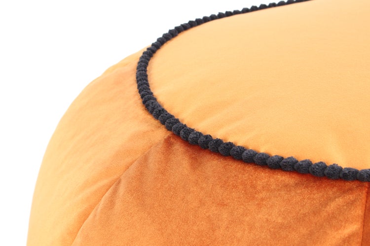 Pouf Hocker samtweich, orientalisches Design Bronze Rund Ø 65 cm