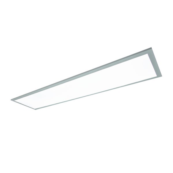 LED Aufbaupanel NICOLA, Aufbauleuchte aus Metall und Kunststoff mit fest verbauten LEDs in neutralweiß, Panel für Innenräume 119,5 x 29,5 cm
