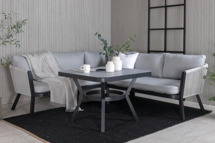 Virya Loungeset 2 Teile grau,schwarz. 1 X 1 X 1 cm