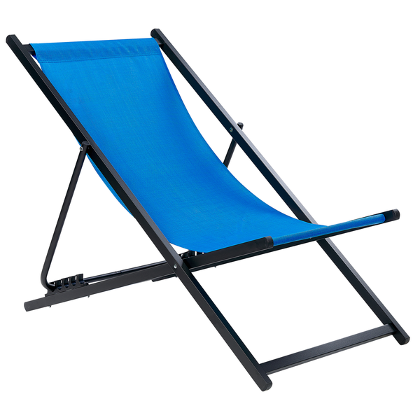 Klappbarer Liegestuhl LOCRI II Metall Blau