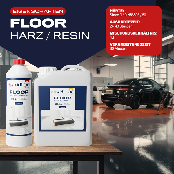 Epoxidharz Bodensiegel Set mit Härter und Harz