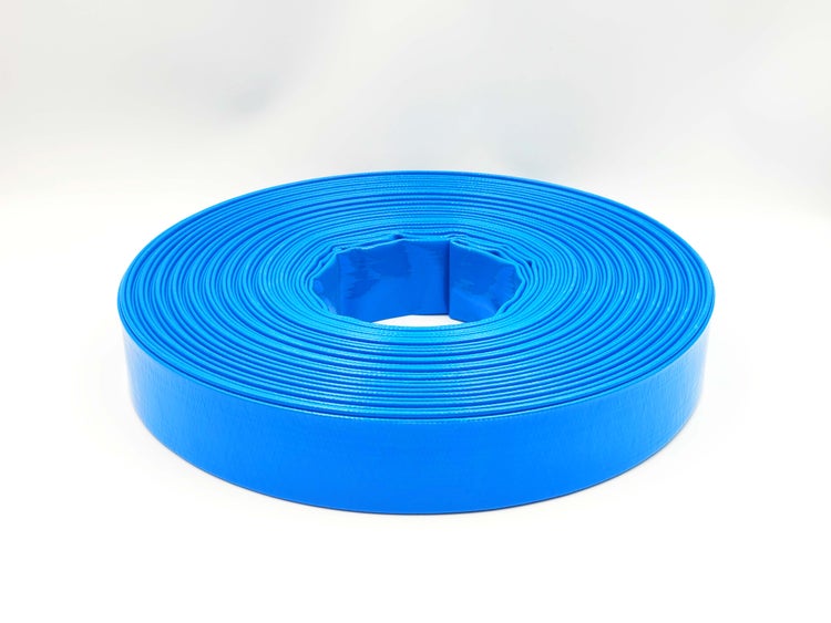1 Zoll | 25 mm - 40 Meter - PVC Flachschlauch - Bauschlauch - Industrieschlauch - blau