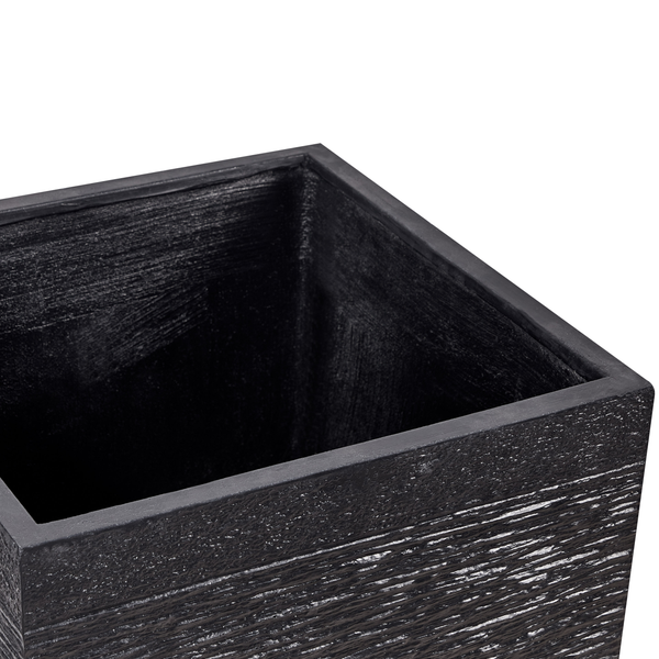 Blumenkübel PAROS 50 cm Schwarz