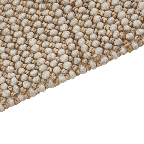 Teppich BANOO Hellbeige 80 x 150 cm Wolle
