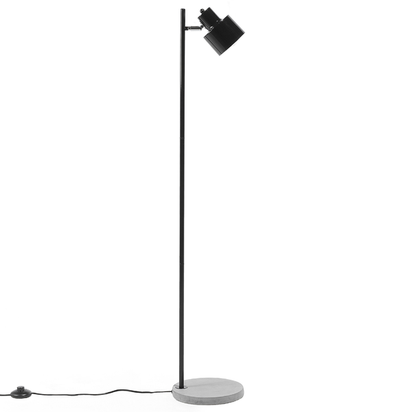 Stehlampe CORBONES verstellbar Metall Schwarz