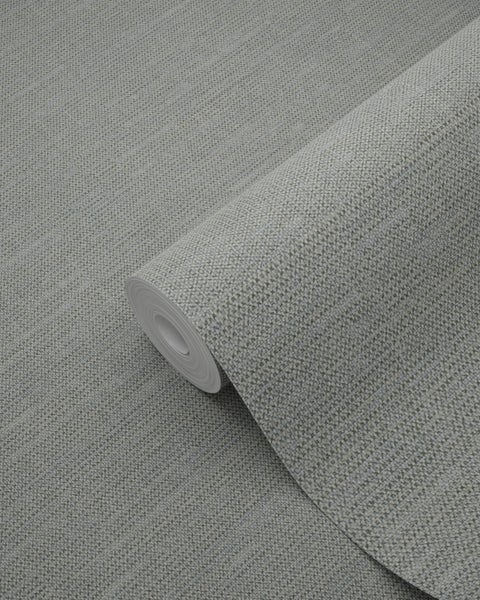 Origin Wallcoverings Tapete Leinen-Optik Blaugrau - 53 cm x 10.05 m - 347639