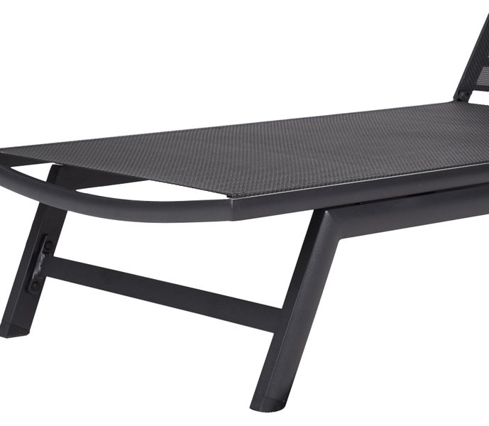 Stara Sonnenliege, schwarz und schwarz. 200 X 63 X 30 cm