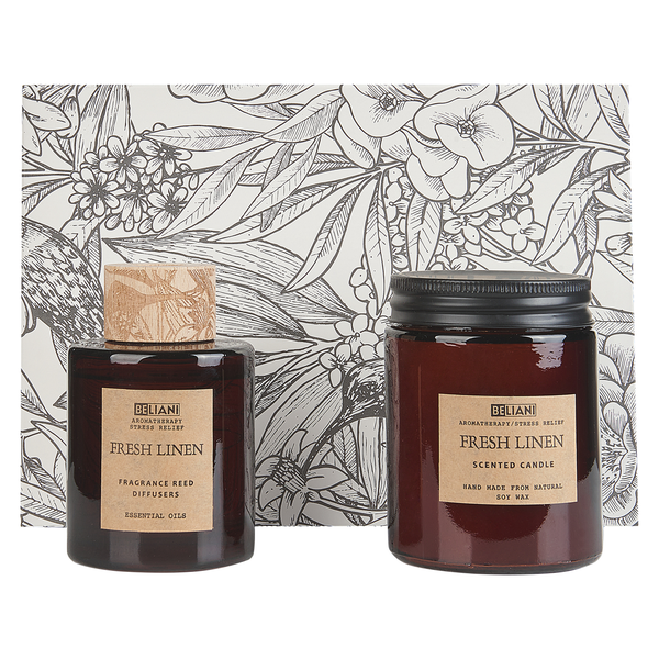 Duftkerze mit Duftverteiler DARK ELEGANCE Sojawachs Frische Note