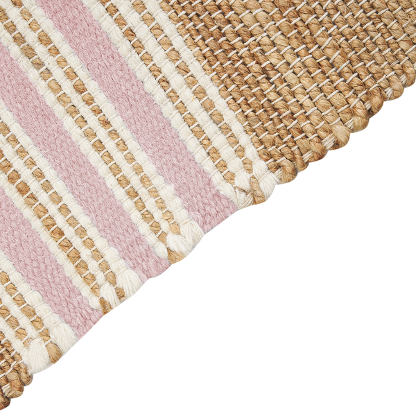Teppich MIRZA Pastellrosa 160 x 230 cm Jute