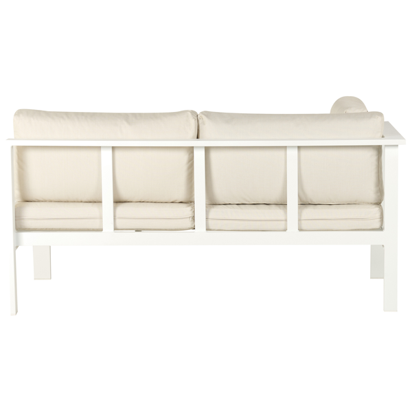 Garten Ecksofa mit Tisch 5-Sitzer MESSINA linksseitig Metall Beige