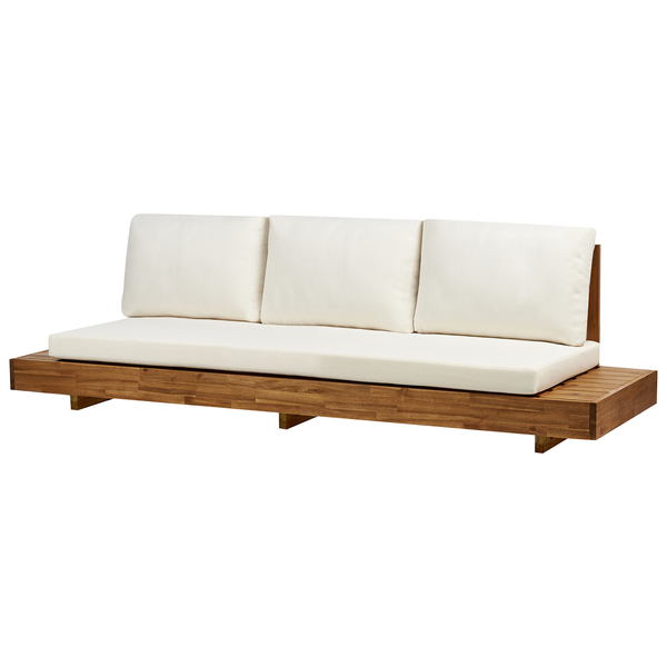 Gartensofa aus Holz mit Polsterauflagen