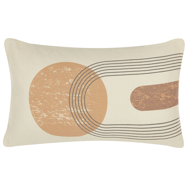 Dekokissen 2er Set NASTURTIUM 30 x 50 cm Beige Geometrisches Muster