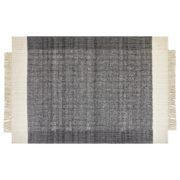Teppich ATLANTI Schwarz 160 x 230 cm Wolle
