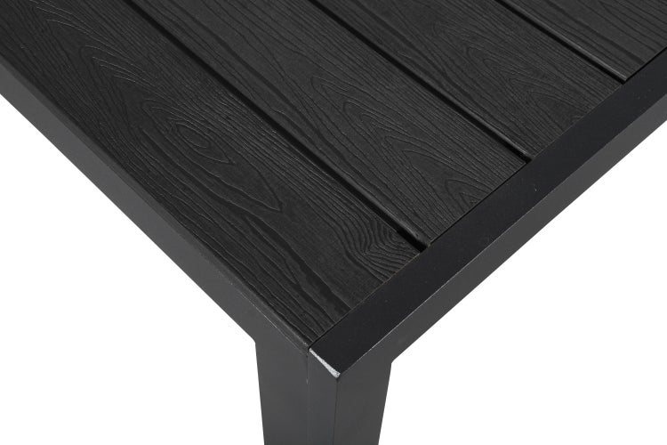 Fuccy Gartentisch, 205 cm schwarz/schwarz. 205 X 90 X 75 cm