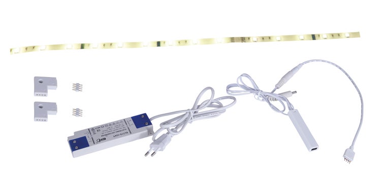 LED-Streifen Set mit Verbindungsstücken, Transformator und Zubehör