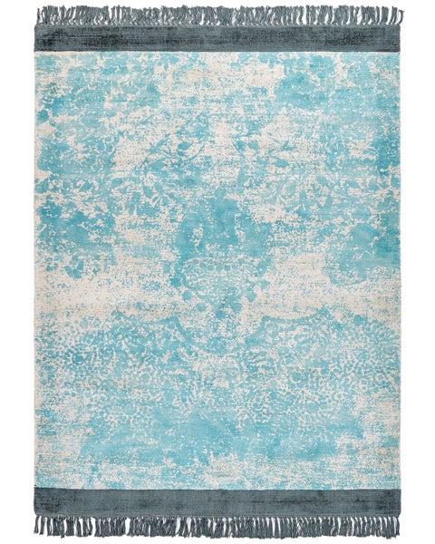 Teppich AKARSU Blau 140 x 200 cm Viskose