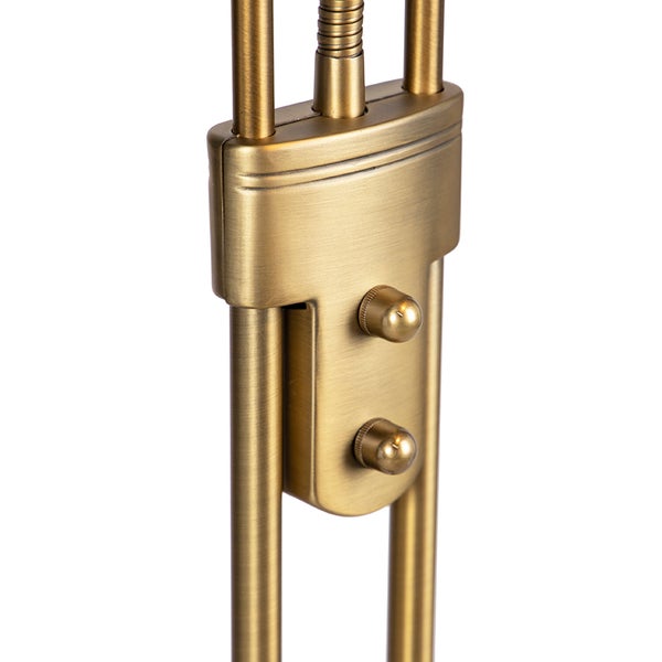 Bronzene Stehleuchte mit Leselampe inkl. LED und Dimmer - Diva 2