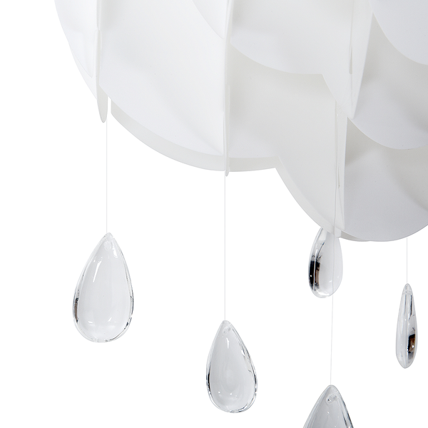 Dekorative Wolkenlampe mit transparenten Tropfen